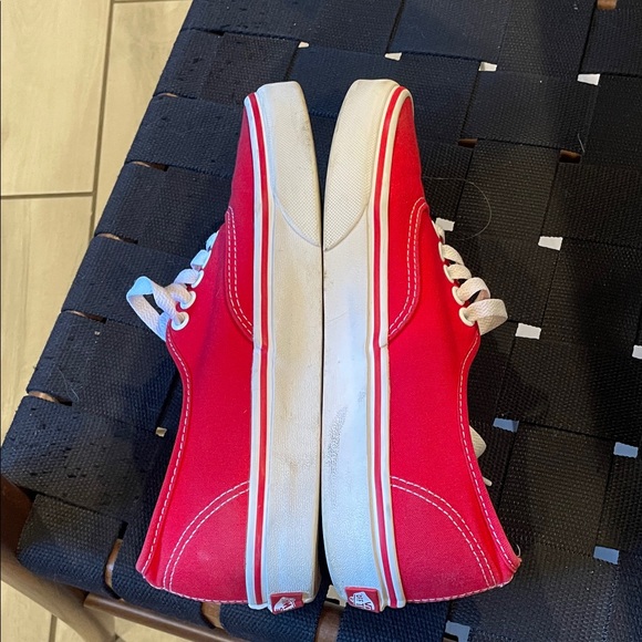 Vans Bold Red Sneakers with White Accents - Picture 4 of 6